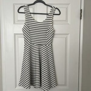 Lush Striped Fit and Flare Dress